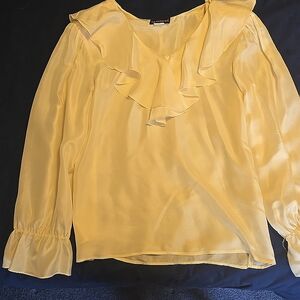 Ruffled silk blouse Size medium